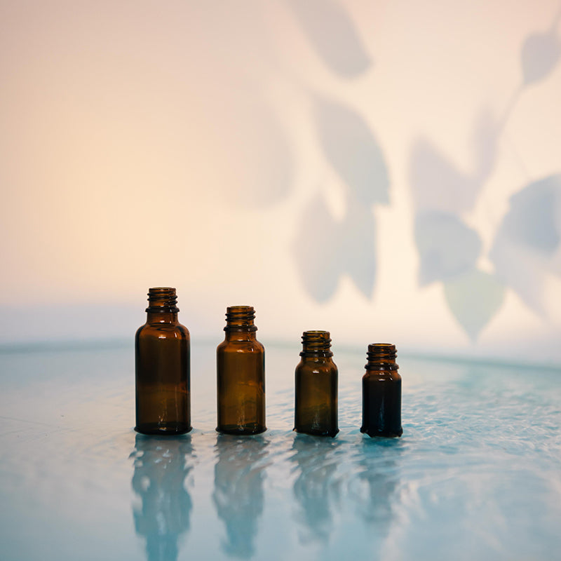 Flacon en verre brun